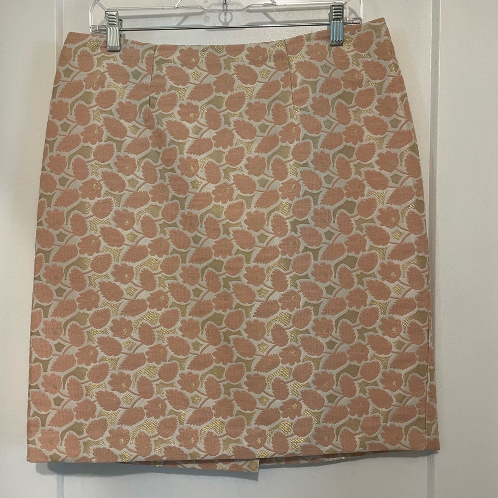 ‼️LAST CALL‼️ Merona pink and gold floral pencil skirt - Picture 3 of 11